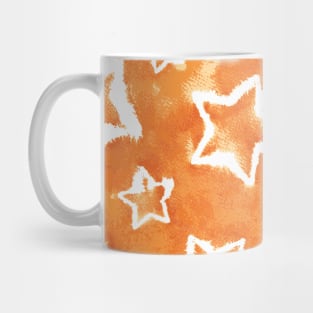 Orange Tie Dye Stars Mug